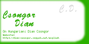 csongor dian business card